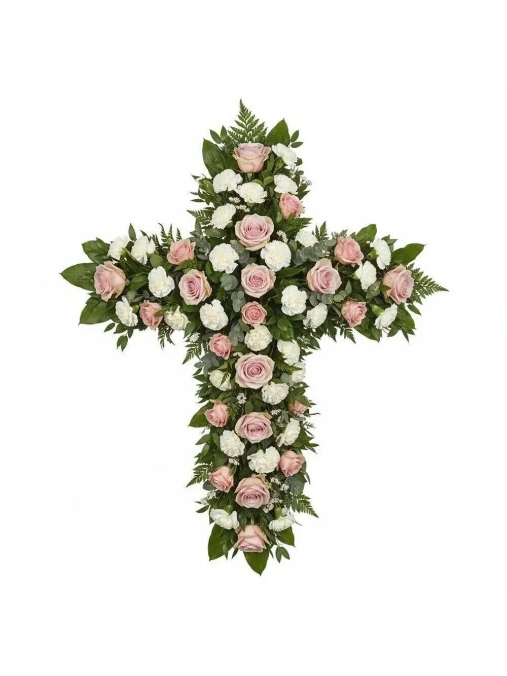 Green Wire Floral Wreath Cross Frames Set of 2 Small 7x16 Memorial Day Easter Ch